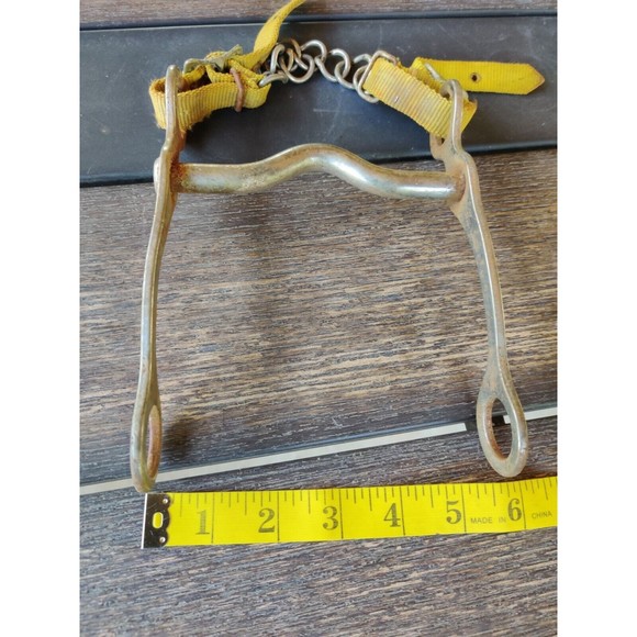 Vintage‎ "American Brand" Horse Bit 6" X 8" With Chain Chin Strap - Picture 8 of 9